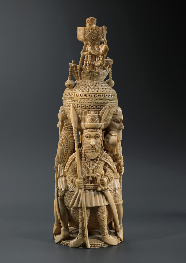 Bini-Portuguese Ivory Salt Cellar - now in the collection of the Musée du Quai Branly, Paris - image 1